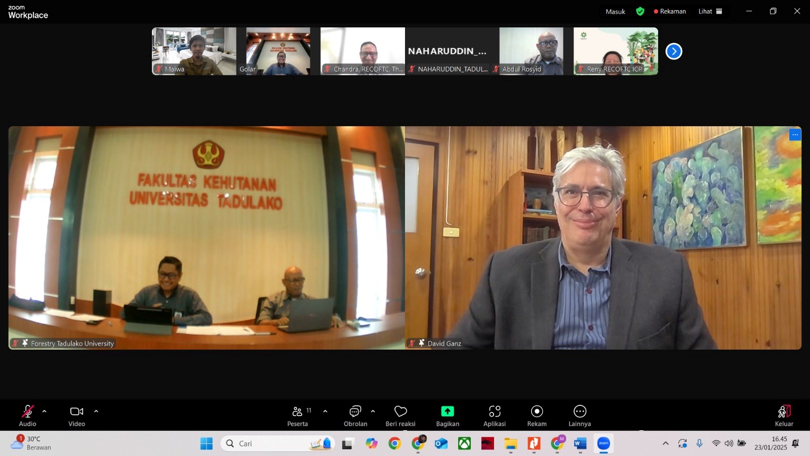 Thumbnail Penandatanganan MoA antara Fakultas Kehutanan Untad dan RECOFTC Bangkok